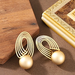 Oval with Round Alloy Stud Earrings&nbsp;FS-WG03FFF-01