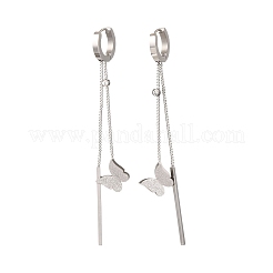 304 Stainless Steel Hoop Earrings&nbsp;EJEW-F393-15P