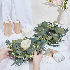 Spun Silk Cloth with PE Plastic Garland for Candle&nbsp;AJEW-WH0314-804A