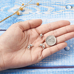 ループ付き真鍮製マグネットクラスプ  ニッケルフリー  ラウンド  銀色のメッキ  11.5x6mm  穴：1.2mm&nbsp;KK-TA0007-35-NF
