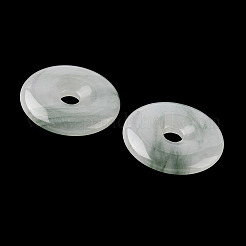 天然石のクォーツペンダント  ドーナツ/円盤チャーム  30x5.5mm  穴：6mm&nbsp;G-F639-04N