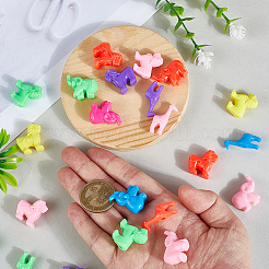 400gのポリスチレン（PS）プラスチックビーズ  混合動物の形  ミックスカラー  14~27x14~25x8~11mm  穴：3.5~4mm  400 G /セッティング&nbsp;KY-PA0001-01