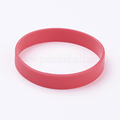 シリコンリストバンドブレスレット  コードブレスレット  レッド  2-1/2インチ（63mm）  12x2mm&nbsp;BJEW-J176-16