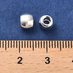 合金ビーズ  長持ちメッキ  ロンデル  銀  5x5mm  穴：2.4mm&nbsp;PALLOY-A006-05S