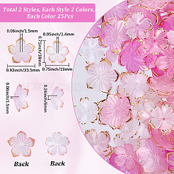 100Pcs 4 Styles Transparent Acrylic Bead Caps&nbsp;OACR-BM0001-09B
