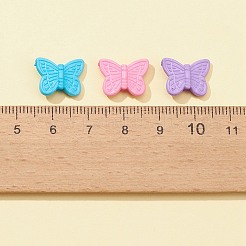 100個の不透明なアクリルビーズ  蝶  ミックスカラー  14.5x11x4mm  穴：1.5mm&nbsp;MACR-FS0001-57