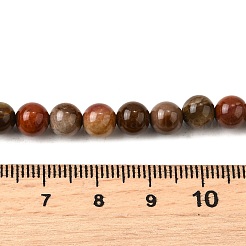 Natural Picture Jasper Beads Strands&nbsp;G-S390-07-6mm