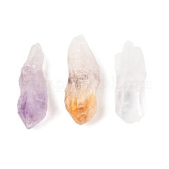 ナゲット 生の天然水晶 & アメジスト & イエロークォーツ コレクション  地球科学教育用  25~31x9~12x7.5~9.5mm&nbsp;AJEW-Q152-05