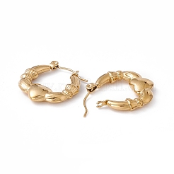 Ion Plating(IP) 304 Stainless Steel Claddagh Earrings&nbsp;EJEW-G314-12G