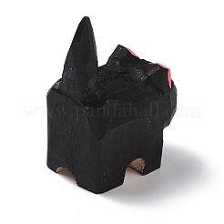 Cat Shape Wood Figurines&nbsp;LS-DJEW-G043-01C