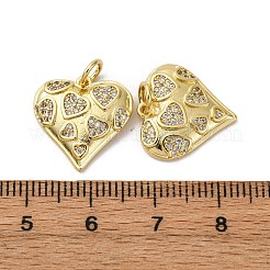 Brass Micro Pave Cubic Zirconia Pendants&nbsp;KK-P308-11G