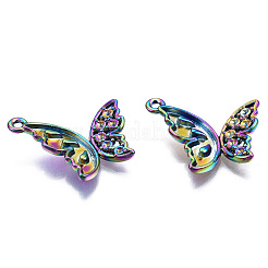 Rainbow Color Alloy Pendant Enamel & Rhinestone Settings&nbsp;PALLOY-N163-138-NR