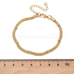 3MM 304 Stainless Steel Round Mesh Chain Bracelets&nbsp;SA-CBA2696-17G