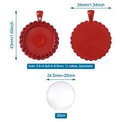 DIY Flat Round Pendant Making Kits&nbsp;DIY-TA0008-46