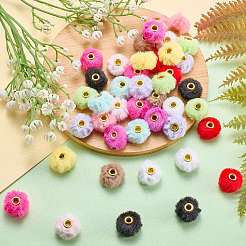 48Pcs 12 Colors Velvet Imitation Rabbit Fur European Beads&nbsp;FIND-SZ0019-28