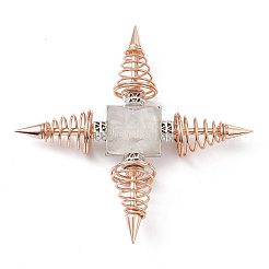 Rose Gold Brass Spritual Energy Generator&nbsp;DJEW-P003-01RG-05