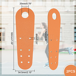 PVCレザーフラットトゥガードプロテクター  ローラースケート用  ペルー  180x54.5x1.5mm  穴：5mm＆20mm&nbsp;FIND-WH0013-65E