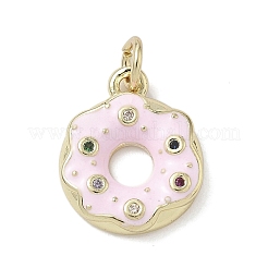 Brass Micro Pave Cubic Zirconia Pendants&nbsp;KK-K368-16G