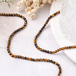 Natural Tiger Eye Beads Strands&nbsp;G-G099-3mm-4