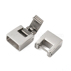 304ステンレススチール製折りたたみ式留め具  長方形  ステンレス鋼色  27x12.5x6mm&nbsp;STAS-S185-15P-B