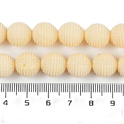 合成サンゴ彫刻ビーズ連売り  染め  ラウンド  レモンシフォン  12mm  穴：1.4mm  約31個/連  14.37インチ(36.5cm)&nbsp;CORA-C003-08