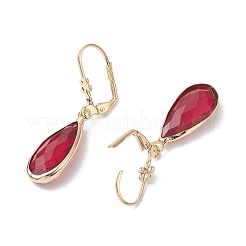 Glass Leverback Earring&nbsp;EJEW-C077-11KCG