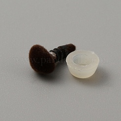 プラスチック安全鼻  フロッキークラフトノーズ  diyの人形のおもちゃの人形のプラシ天の動物の作成のため  ココナッツブラウン  14x7x6mm&nbsp;DIY-WH0004-16C
