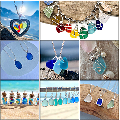 80Pcs Ocean Series Glass Display Decoration&nbsp;DJEW-PA0001-04A