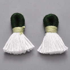 コットンタッセルパーツ  ホワイト  35~45x11~12x6mm  穴：4~6x5~7mm&nbsp;FIND-N051-003C