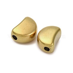 304ステンレススチールビーズ  イオンプレーティング（ip）  豆  18KGP本金メッキ  11.5x8.5x6.5mm  穴：2.5mm&nbsp;STAS-C128-02B-G