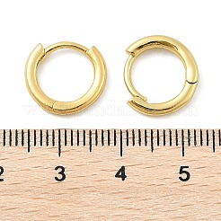 真鍮huggieフープピアス  リング  18KGP本金メッキ  12ゲージ（2mm）  13.5x13x2mm  ピン：1mm&nbsp;X-KK-D063-04G