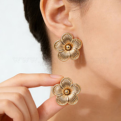 Flower Iron Stud Earrings&nbsp;WG30024-03