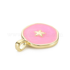 Brass Enamel Pendants&nbsp;KK-Q283-057D-NR