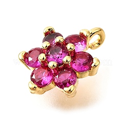 Brass Micro Pave Cubic Zirconia Pendants&nbsp;KK-D356-01A-G
