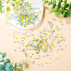 4 Strands 4 Colors AB Color Plated Opaque Glass Beads Strands&nbsp;GLAA-TADJ0001-20C