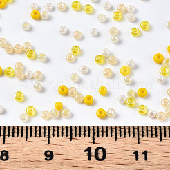 ガラスラウンドシードビーズ  丸い穴  混合スタイル  カラフル  2~2.5x1.5~2mm  穴：0.8mm  約450g /ポンド&nbsp;SEED-S057-R-005