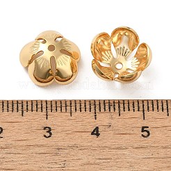 真鍮製ビーズキャップ  6  - 花びらの花  18KGP本金メッキ  12.5x13x6.5mm  穴：1.4mm&nbsp;KK-O100-14G