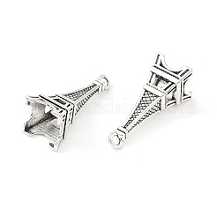 チベット風合金チャーム  エッフェル塔  鉛フリー＆カドミウムフリー  アンティークシルバー  33x13mm  穴：2.2mm&nbsp;TIBE-M001-06B-AS