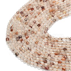 Natural Red Hematoid Quartz/Ferruginous Quartz Beads Strands&nbsp;G-A260-A31-01