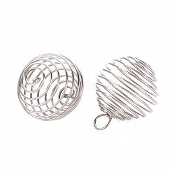 Non-Tarnish 304 Stainless Steel Wire Pendants&nbsp;STAS-ZX013-22-20mm-P