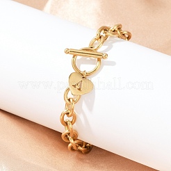 Golden 304 Stainless Steel Charm Bracelets&nbsp;NJEW-K284-01G-A