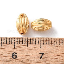 真鍮ビーズ  段ボール  長持ちメッキ  鉛フリー＆カドミウムフリー  ラックめっき  24KGP本金メッキ  8x5mm  穴：0.9mm&nbsp;KK-C157-59G