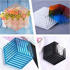 Hollow Hexagon DIY Cup Mats Silicone Molds&nbsp;DIY-OC0003-13