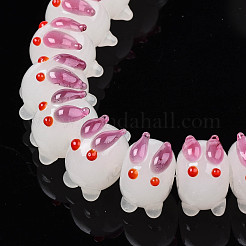 Handmade Bumpy Lampwork Beads Strands&nbsp;LAMP-T017-01A