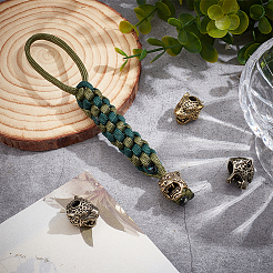 4Pcs 2 Colors Brass European Beads&nbsp;KK-NB0004-31