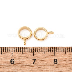 304ステンレス鋼チューブベイル  ゴールドカラー  9.5x7x3mm  穴：2mm&nbsp;STAS-D371-01G