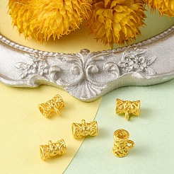 中空合金チューブベイル  ループベイル  ペンダントベイル  マットゴールドカラー  7x8x5mm  穴：1.2mm  内径：2.5mm&nbsp;FIND-YW0002-20