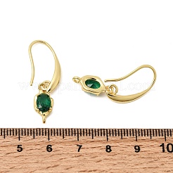 Brass Micro Pave Cubic Zirconia Earring Hooks&nbsp;KK-Z154-11G