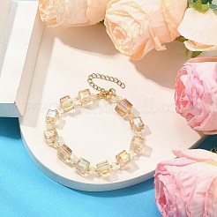 Electroplate Glass Beaded Stretch Bracelets for Women&nbsp;BJEW-JB11213-01