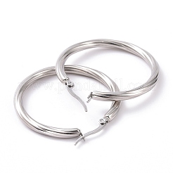 Non-Tarnish 304 Stainless Steel Hoop Earrings for Women&nbsp;EJEW-G298-06P